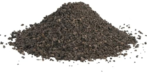 vidaXL Basalt Kies, Aquariumkies mit reichen Spurenelemente, Natürlicher feiner Dekosand für Aquarium Garten, Zierkies Basaltsplitt, Schwarz 25 kg 3-5 mm