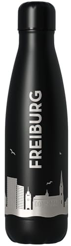 Goodtimes Trinkflasche Freiburg Skyline 500ml (Schwarz)
