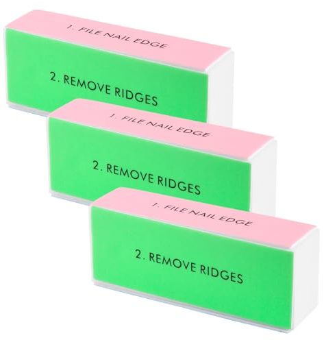 Thyonta 3 PCS Colored Nail Polishing Blocks Polishing Manicure Tools Vinyl Jewelry Polishing Four Sided Square Sanding Blocks for Nail Polishing Small Item Polishing