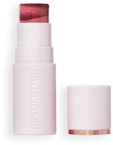 Revolution Skin Silk Blush Stick - Aufbauende Farbe für Wangen, Augen und Lippen - Creme-zu-Puder-Formel - Vegan & Cruelty-Free - Sundown Spice - 4,5 g