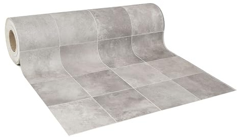 GIURI TESSUTI - Pavimento PVC BASIQ - Rivestimento in Vinile H 100cm, Venduto al Metro Lineare per Uso Residenziale Leggero - Impermeabile, Facile da Pulire, Superficie Antiscivolo (MODRAL STONE)