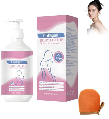 Loción corporal de colágeno, reparación intensiva para la piel seca, proporciona hidratación duradera para pieles delicadas, ideal para el cuidado diario del cuerpo, para pieles sensibles y secas