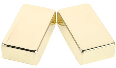 Yardwe 2piezas Funda Para Pastilla De Guitarra Eléctrica Metal Dorado Protector De Pastilla Humbucker Para Reemplazo y Soporte De Puente