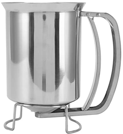 Generic Dispenser per Pastella Spessa con Versatore per Pancake in Acciaio Inossidabile per Diverse Torte, per Uso Domestico, 10,5x16,2 Cm