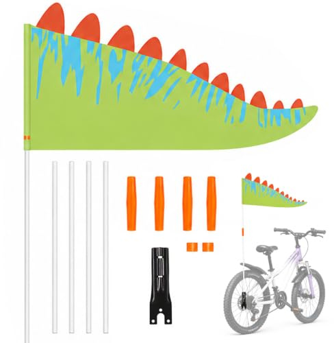 Taurion 37 cm cykelvimplar barn: självmontering säkerhetsvimpel cykel, flexibel barncykelflagga, flera längdalternativ cykelflagga barn för utomhus cykelsäkerhet