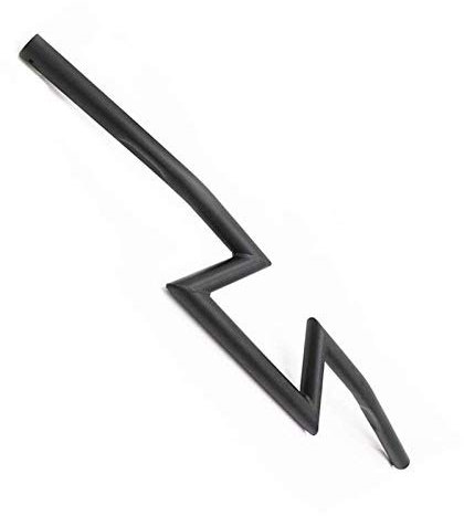 7/8 22mm Moto Guidon Drag Z Bar pour Bobber Tracker Chopper Rétro Vintage Café Racer (Noir)