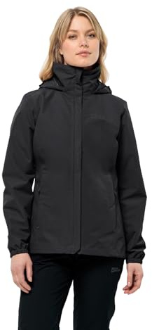 Jack Wolfskin Damen Stormy Point 2l Jkt W, Schwarz, L EU