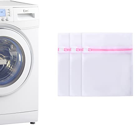 Lollanda Wäschenetz, Wäschesack 40cm x 50cm 3 Stücke, Wiederverwendbare Wäschenetze, Mesh Wäschesack mit Reißverschluss für Waschmaschine Trockner
