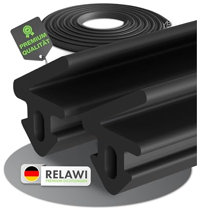 RELAWI® Joint de fenêtre de qualité supérieure pour fenêtre, en plastique ou comme joint de porte pour portes de terrasse, insonorisant et comme joint contre le froid, en TPE durable (S-1125, 5 m)