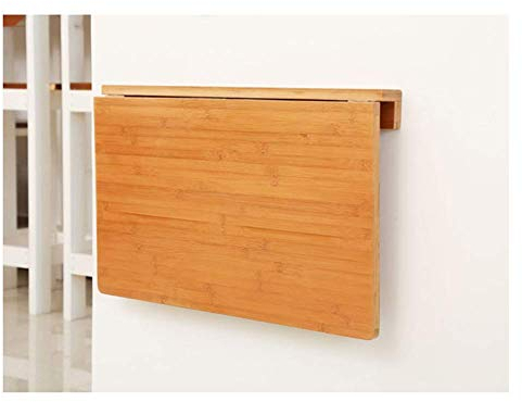 Tavolo in legno massello fissato al muro Tavolo pieghevole per computer Tavolo da pranzo Tavolo a goccia Tavolo da lavoro Molto adatto per cucina Lavanderia Ufficio Supporto resistente 50 kg