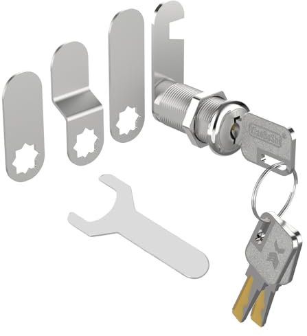 YOUTU® Serrure de boîte aux lettres, 3 clés en laiton, serrure à levier pour boîtes aux lettres, portes d'armoire, 4 plaques de verrouillage différentes, (30 mm)