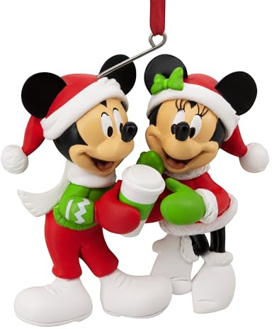 Hallmark Mickey and Minnie Mouse Ornament, Disney Tree Decoration, Disney Hanging Ornament, Christmas Hanging Ornament, Gifts for Christmas