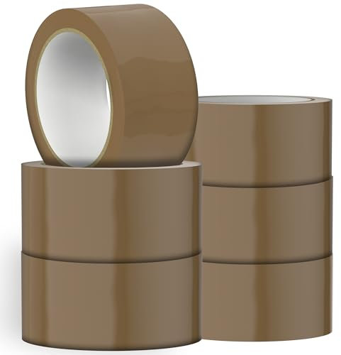 Right Pack Heavy Duty Packing Tape Brown (48MM x 66M) | Packaging Tape | Parcel Tapes | Secure Sticky Sealing Tapes for Parcel Boxes, Large Postal Bags, Packing Boxes (6)