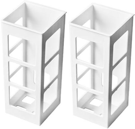 BUGUUYO 2piezas Caja De Almacenamiento De Herramientas De Peluquería De Plástico Organizador De Cepillos De Pelo para Baño Soporte para Secador De Pelo Unidades para Montaje Pared