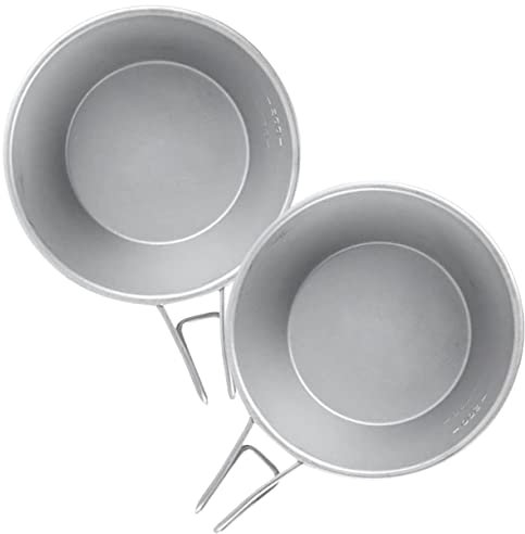 CIYODO 2piezas Tazón Portátil De Acero Inoxidable Cuencos Para Acampar Taza De Camping Portátil Para Picnic y Camping Resistente y Para Servir Comida Exteriores