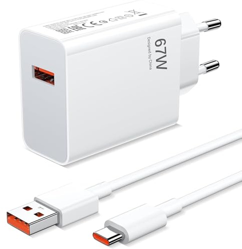 67W USB C Ladegerät Ladekabel für Xiaomi 17T, 15T, 14T, 13T Lite, 12T, Redmi Note 15, 15Pro+ 5G, 14Pro 14Pro+, 13 Pro, 12Pro, A5, 15C, Poco F7 Ultra Pro, X7, M7, C75 Schnellladegerät Fast Charger