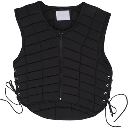 SUNGOOYUE Gilet équestre, Gilet de Protection D'équitation, Fermeture éclair Professionnelle avec Rembourrage étendu pour Le Confort D'équitation des Adultes (L)