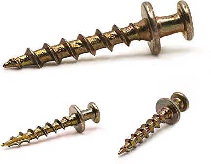 Lot de 30 crochets à vis dorés en forme de griffe d'ours – 13,6 kg – Vis de suspension 4 en 1 pour anneaux en D, dents de scie, fils et trous de serrure – Montage sur cloison sèche et clous en bois