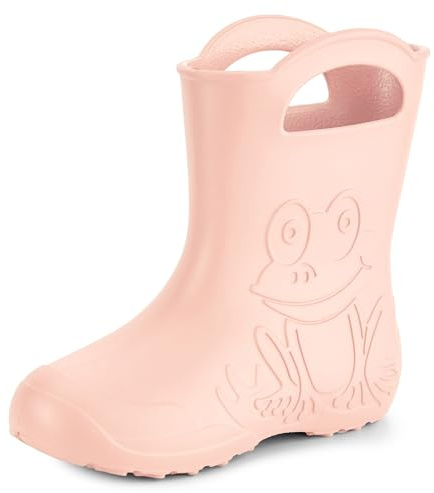 Ladeheid Stivali Pioggia Donna in EVA – Impermeabili, Robusti e Confortevoli, Stivali impermeabili donna Antiscivolo per la Pioggia, Facili da Pulire LA-СA-09 (Rosa Cipria, 36/37 EU)