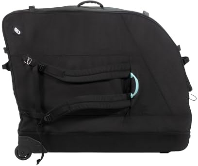 ORUCASE B2-R Bike Travel Case - Compact, Ultra Light Road Bike Travel Bag - Black Bike Case for Air Travel - (Fits Most 56 cm Road/Gravel Frames) with Wheels, Backpack Straps