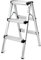 QWORK® Escalera, Escalera 3 PeldañOs, Escaleras Plegables Aluminio, hasta 150 Kg De Capacidad De Carga, con Patas Antideslizantes