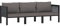 Willood 3-Sitzer-Sofa mit Auflage Anthrazit Poly Rattan