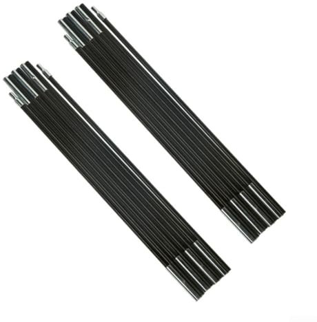 Stabile Zeltstangenersatz, 3,4 m, schwarz, geeignet für Zelte mit 3 bis 4 Personen (3,4 m)