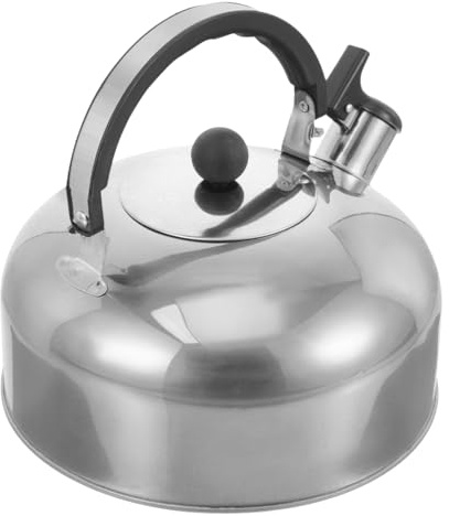 TIDTALEO Hervidor de Agua Inoxidable Silbato 2.5L Tetera Inoxidable Diseño Ergonómico para Uso Doméstico Oficina