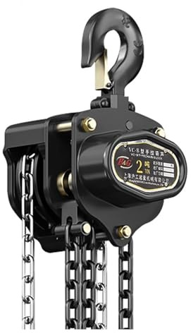CSPJPIZIYB Paranco a Catena Manuale, Attrezzatura di Sollevamento, con Freno a Doppio Dente D'arresto, per Fabbriche, Banchine, Magazzini EeRiparazioni Auto(3T/300cm)