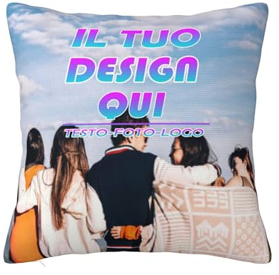Cuscino personalizzato con foto con Nome testo cuscini personalizzati federa cuscino personalizzata divano copricuscini idee regalo natale donna uomo regali divertenti per compleanno anniversario