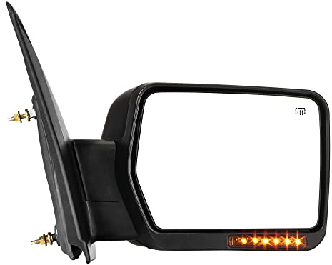 AUTOSAVER88 Door Mirror Compatible with 2007-2014 Ford F150, Right Passenger Side Mirror with Turn Signal Puddle Light Power Adjustable Heated Manual Folding