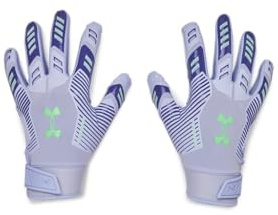 Under Armour Women's F9 Nitro Football Gloves, (539) Celeste/Starlight/Matrix Green, Large