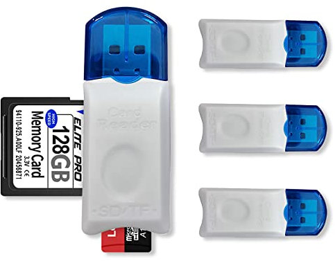 Wansurs 4 Pack USB SD Card Reader for PC, Micro SD Card to USB Adapter, Card Reader for Camera Memory Card Reader, Card Reader for Laptop