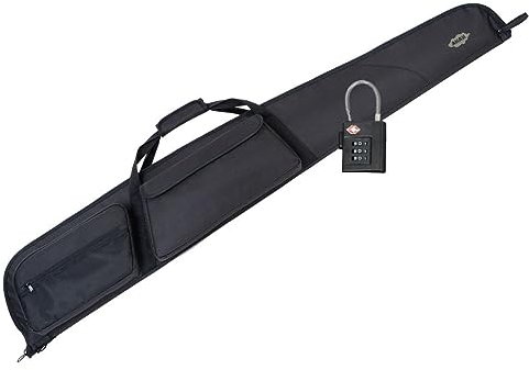 STEIGER Büchsenfutteral Langwaffenfutteral Flintenfutteral Ballistic Schwarz mit TSA Zahlenschloss, abschließbar, 136cm