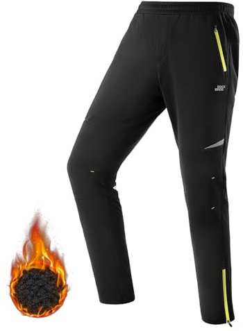 ROCKBROS Set Giacca e Pantaloni da Ciclismo Invernali, Tuta Sportivo Antivento Termico per Uomo Donna, Abbigliamento per Ciclismo Escursionismo Corsa Jogging