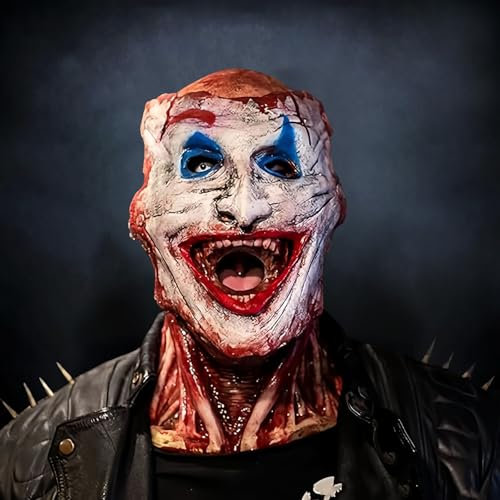Upriver Halloween Mask Full Head Scary Mask Realistic Cosplay Party Props for Halloween Masquerade, Costume Party, Carnival (Color 3)