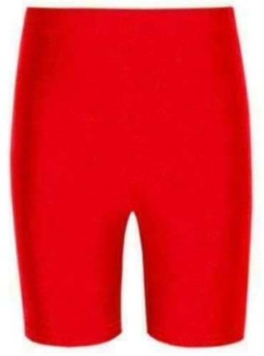 ANZEE Unisex School Uniform PE Cycling Shorts for Girls & Boys Soft Durable & Breathable Sports Wear Gym & Daily Activities (UK, Age, 13 Years, 14 Years, Red)