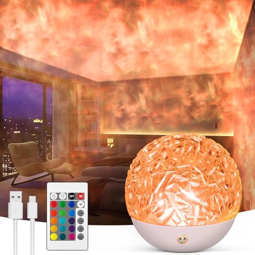 Fokky Galaxy Projector Night Light, 16 Colors Ocean Wave Projectors, Sensory Lights Ocean Lamp with Remote Control, Star Night Light Projector for Party/Gaming Room/Bedroom