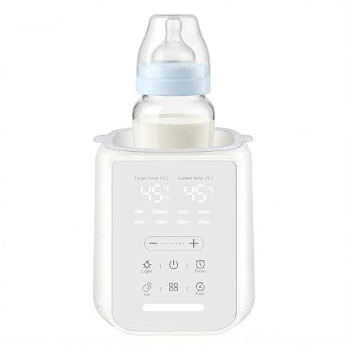 Calentador de Biberones 8 en 1 Inteligente de Temperatura, para Leche Materna/Fórmula, Combina Calentamiento, Esterilización, Protección contra Sobrecalentamiento y Función de Mantenimiento de Calor