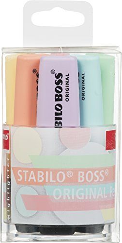 STABILO BOSS ORIGINAL Pastel - Surligneur - Pot x 6 surligneurs pastel - Coloris assortis