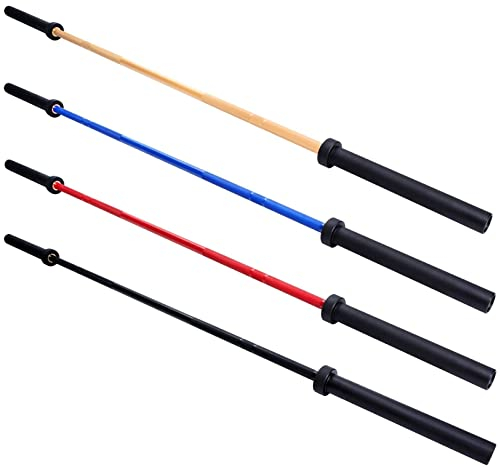 GORILLA SPORTS® Langhantelstange - 220 cm, Olympia 50mm Bohrung, 20 kg Eigengewicht, gerändelte Griffe, Stahl, Keramikbasis, Farbwahl - Langhantel-Stange, Langhantel, Hantelstange, Hantel