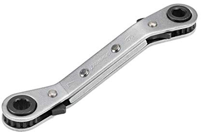 Chiave a cricchetto reversibile, 6 mm x 7 mm, a doppia escentrazione, Cr-V