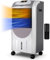 COSTWAY Condizionatore per Freddo Caldo, Ventilatore Climatizzatore da Terra a Evaporazione Portatile, Caldo 2000W, Freddo 75W, con Telecomando