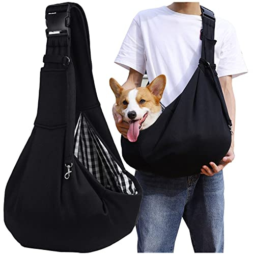 Sac de transport pour petits chiens jusqu'à 8 kg Sac à bandoulière pour promener votre chien Noir