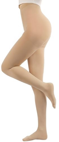 Compression Pantyhose Stockings for Women Men, 20-30 mmHg Medical Graduated Support Opaque Closed Toe Hose Tights