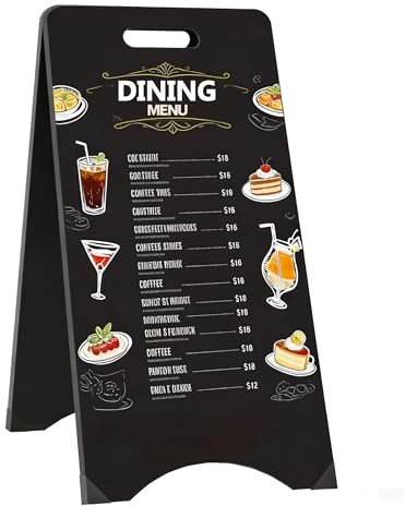 A-Frame Chalkboard Sign Large 15 x 30 Sandwich Chalkboard Double Sided Sidewalk Signs Outdoor Foldable Blackboard Menu Display for Weddings, Restaurant, Business