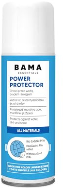 Bama Waterproof Spray for Shoes Boots and Trainers - Protector for Leather Suede and Fabric, Dirt and Stain Guard for Jackets Bags Accessories - 200ml Power Protector
