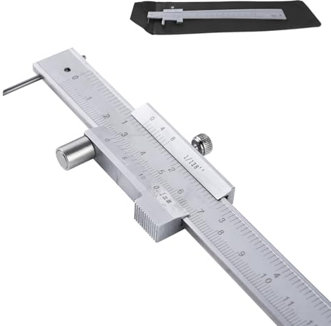 TOATELU Calibre de precisión de acero inoxidable de 0,1 mm | Anreiss Vernier Medidor | Industrietauglicher Parallelanreisser con tornillo de bloqueo | IP54 Clase de protección