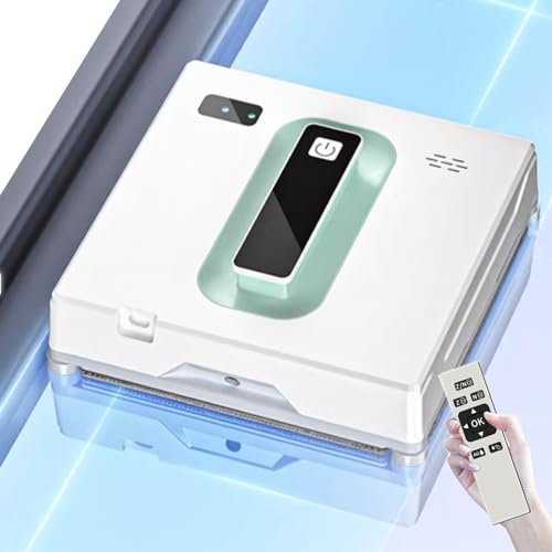 Robot Limpiador De Ventanas 2500pa-PulverizacióN De Agua Doble,Aspirador De Ventanas,RobóTico De Limpieza De Vidrios Inteligente-Doble Control Remoto/Limpieza,Tanque De Agua De 50 Ml,White