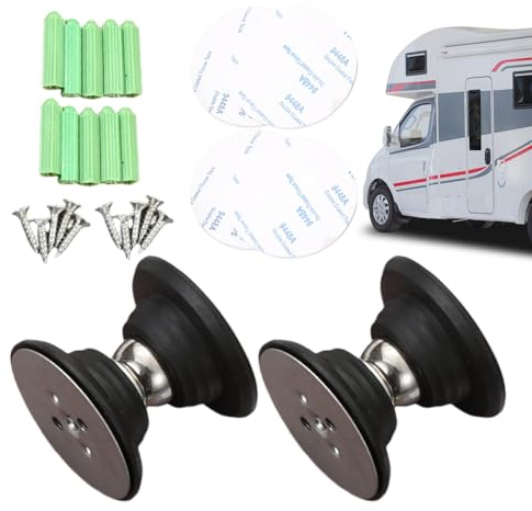 Generisch Wohnmobil-Türhalter, magnetischer Wohnmobil-Türhalter - 2 Stück magnetischer Türstopper aus Edelstahl für Wohnmobile - Einfache Installation, Wohnmobil-Zubehör, stoßfester Türverschluss mit